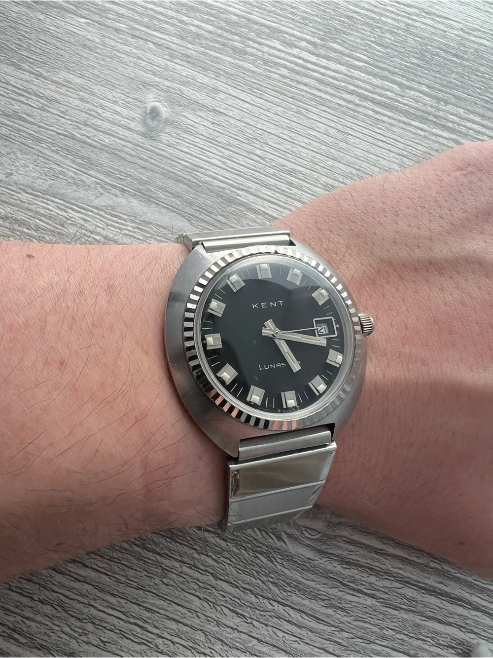 Lunast Stainless Steel Watch - Black Dial